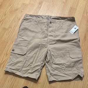 Tan Cargo Shorts with Classic Design